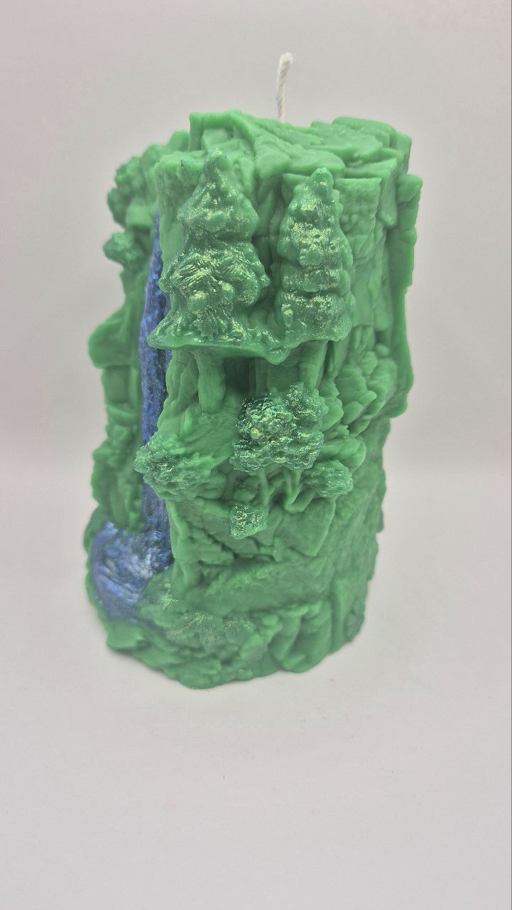 Waterfall Candle – Handmade Nature Sculpture in Wax