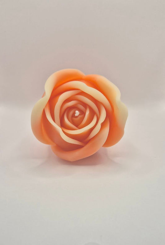 Rose Candle – Delicate Flower Sculpture in Wax